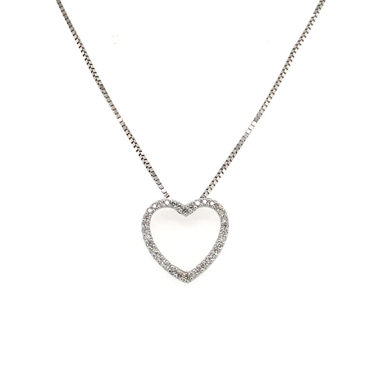 Estate14K Gold Diamond Heart Pendant