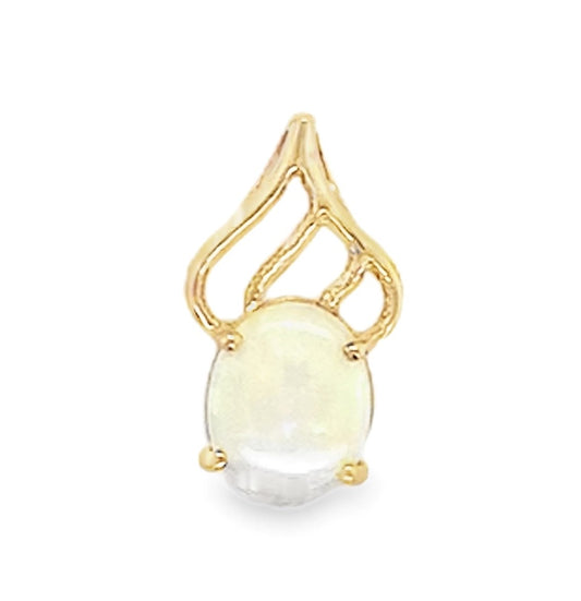 Estate 14K Yellow Gold Opal Pendant
