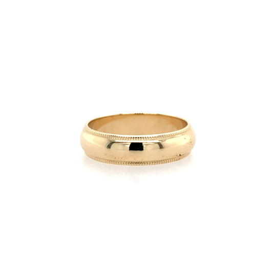 Estate 14K Gold Band with Milgrain