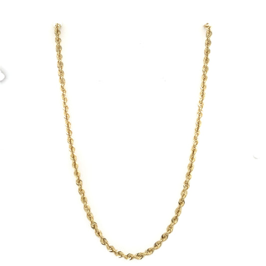 Estate 14K Gold 18" Rope Chain