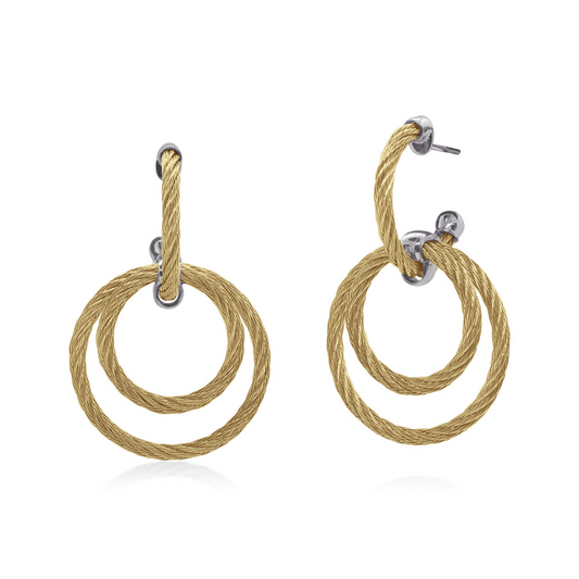 Alor 18K White Gold & Stainless Steel Earrings