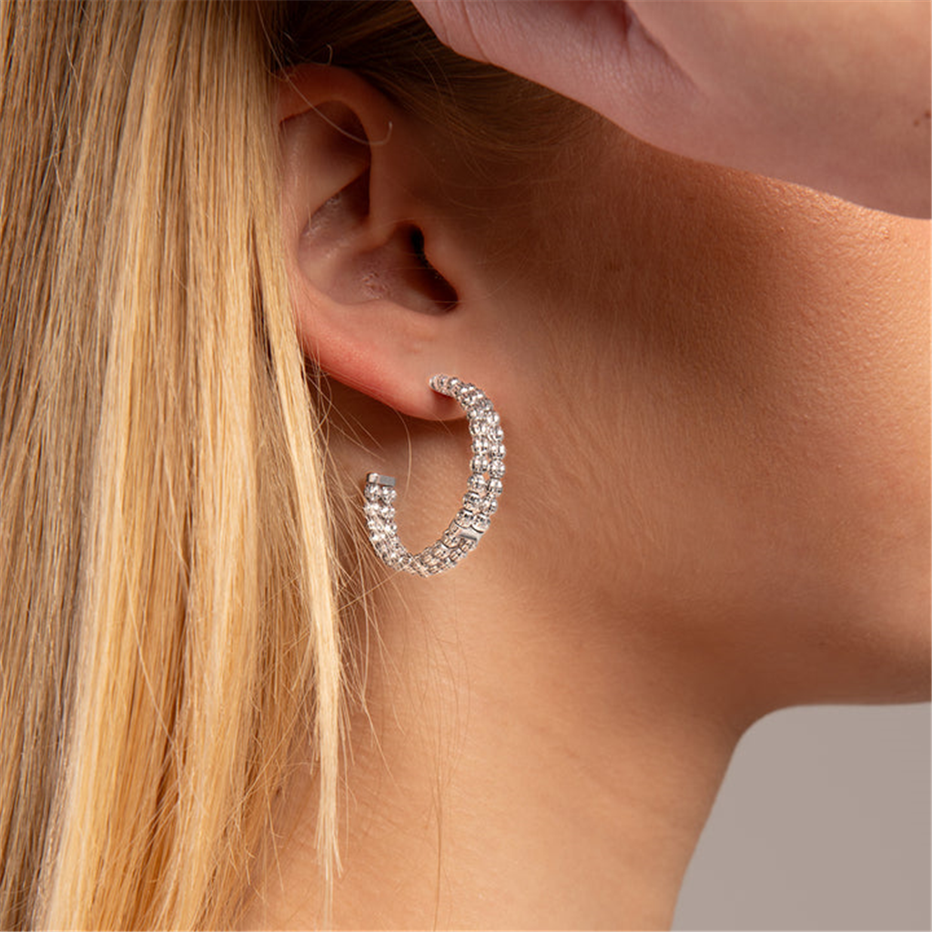 Desmos Sterling Silver Hoop Earrings