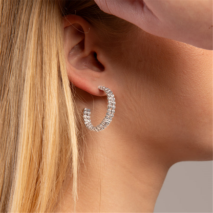 Desmos Sterling Silver Hoop Earrings