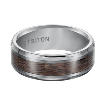 Rolland's Designs Tungsten Carbide Wood Wedding Band