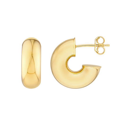 Rolland's Design Gold Wide Open Hoop Earrings
