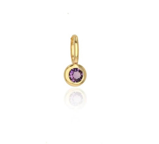 Rolland's Designs Bezel Set Mini Amethyst Charm