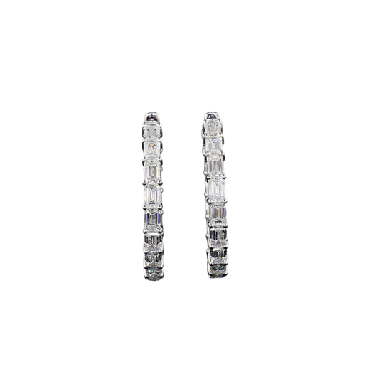 Rolland's Designs Lab Diamond In and Out Hoops -6.30cts