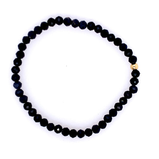 Dee Berkley Solid Blue Sapphire Beaded Bracelet