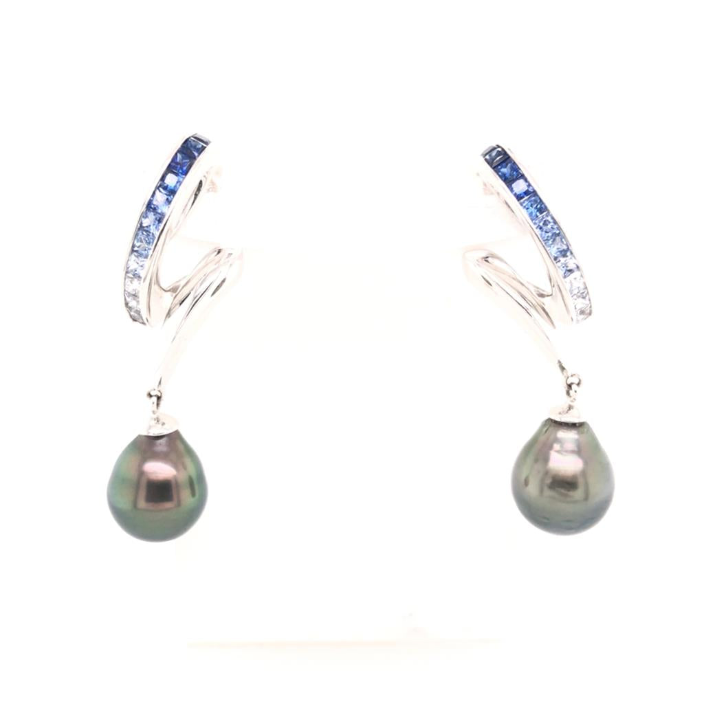 Rolland's Design Black Tahitian Pearl Earrings