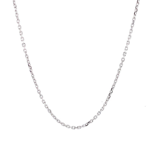 White Gold 18" Rolo Chain