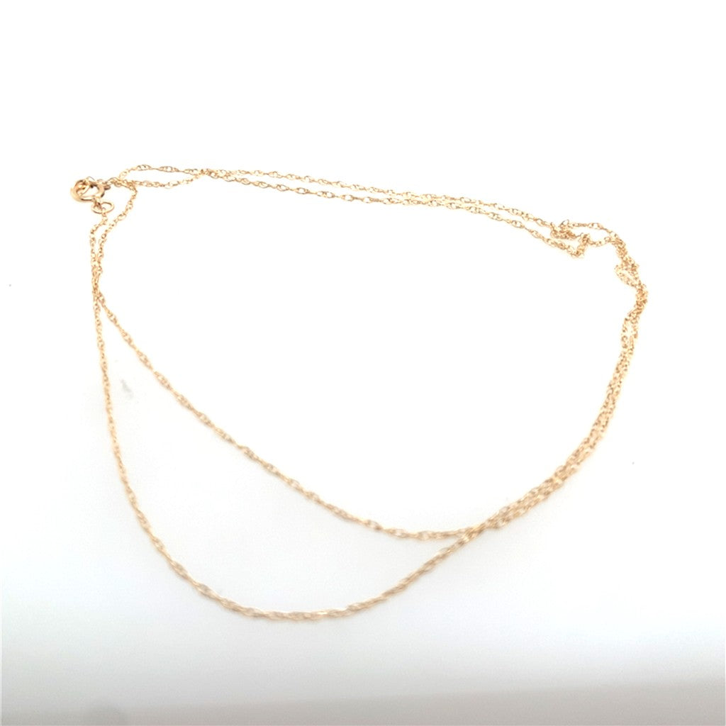Estate 14K Yellow Gold Light Twist Chain