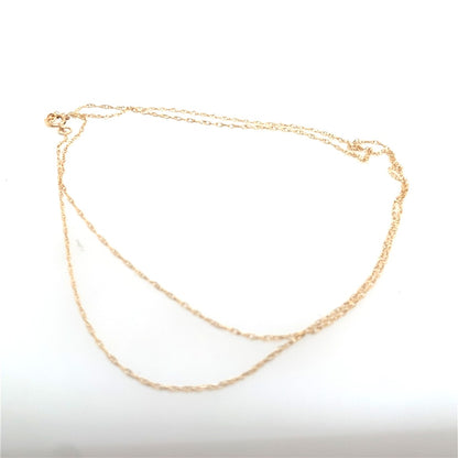 Estate 14K Yellow Gold Light Twist Chain