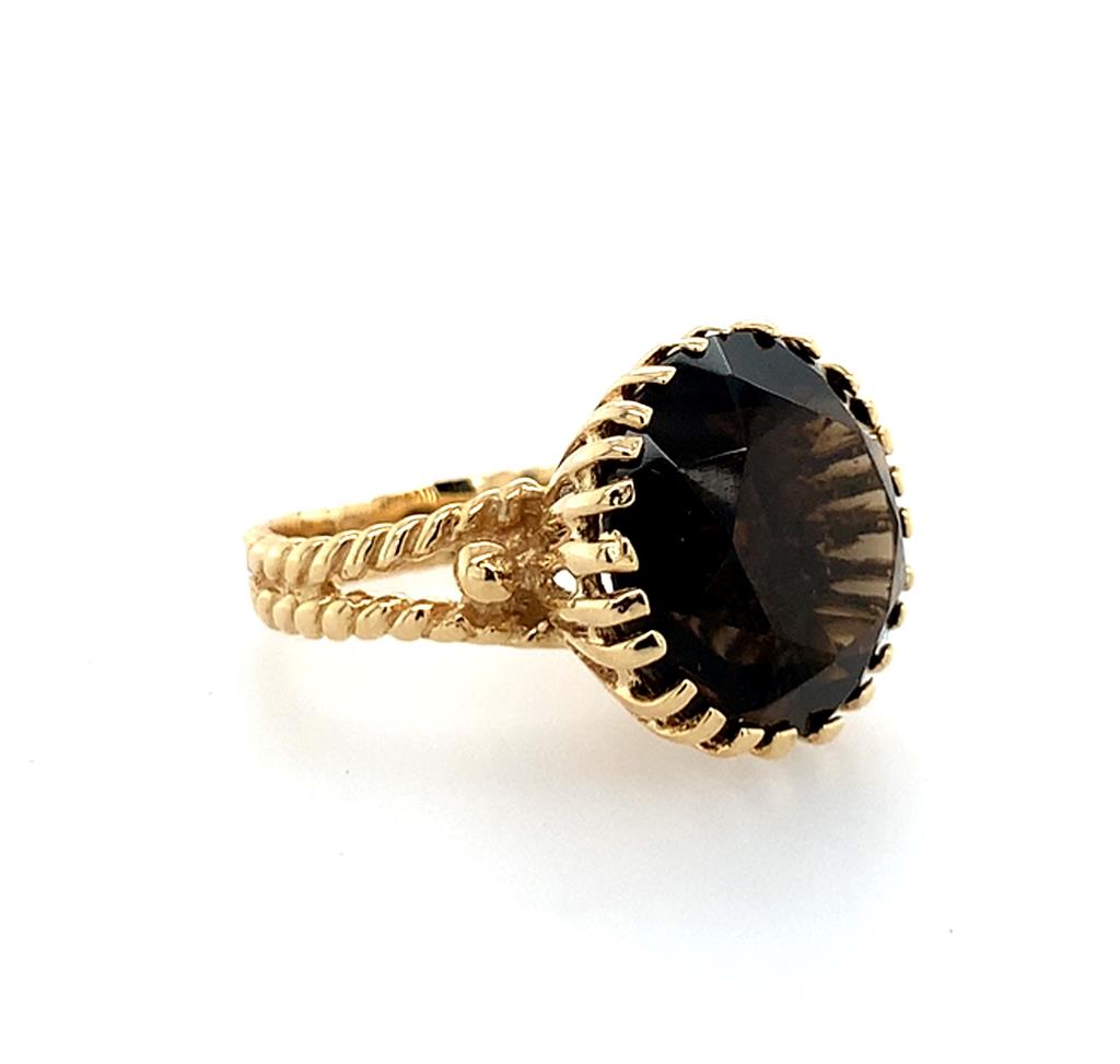 Estate 14K Smokey Topaz Ring