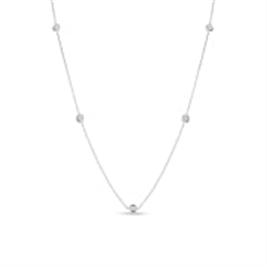 Roberto Coin 5 Diamond Station Necklace