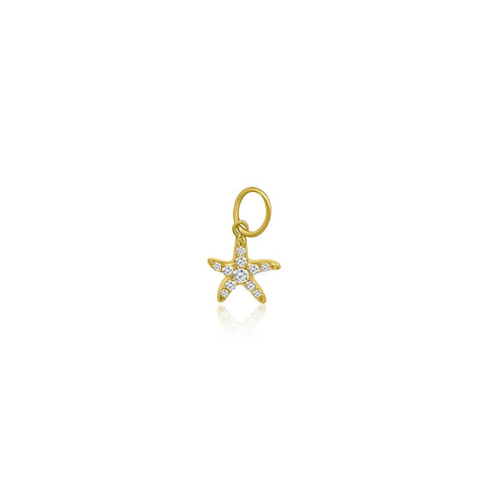Rolland's Designs 14K Gold Diamond Starfish Pendant
