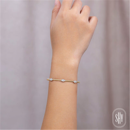 Shy Creation Diamond Station Bangle