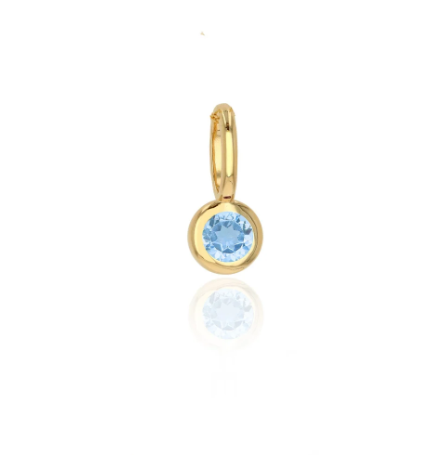 Rolland's Designs Bezel Set Mini Blue Topaz Charm