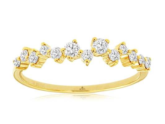 14K Yellow Gold Diamond Band
