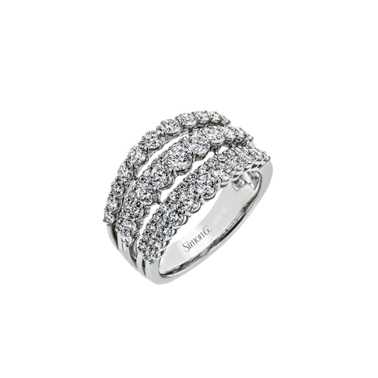 Simon G. Diamond Multi Row Ring