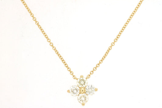 14K Yellow Gold Diamond Necklace