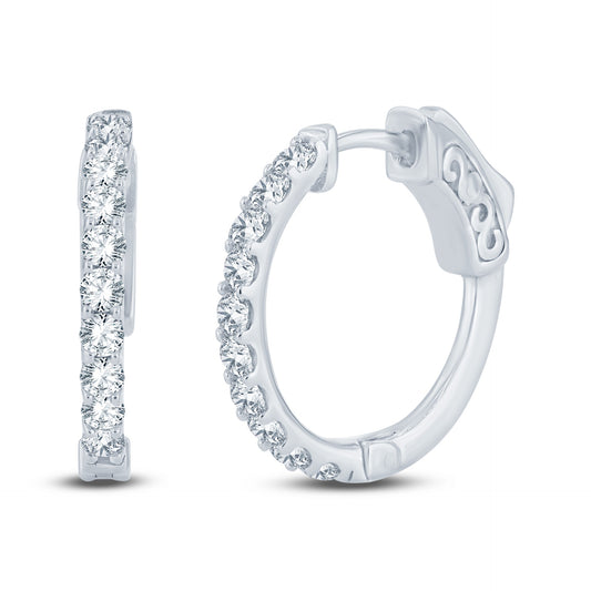 Rolland's Designs Diamond Hoop Earrings