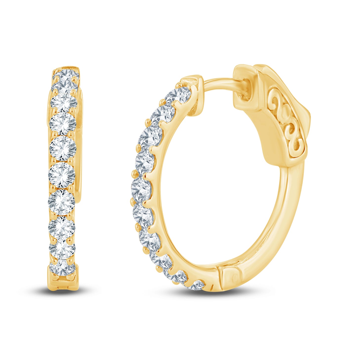 Rolland's Designs Diamond Hoop Earrings