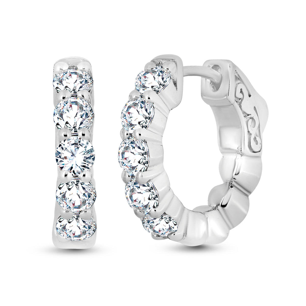 Rolland's Designs Diamond Hoops