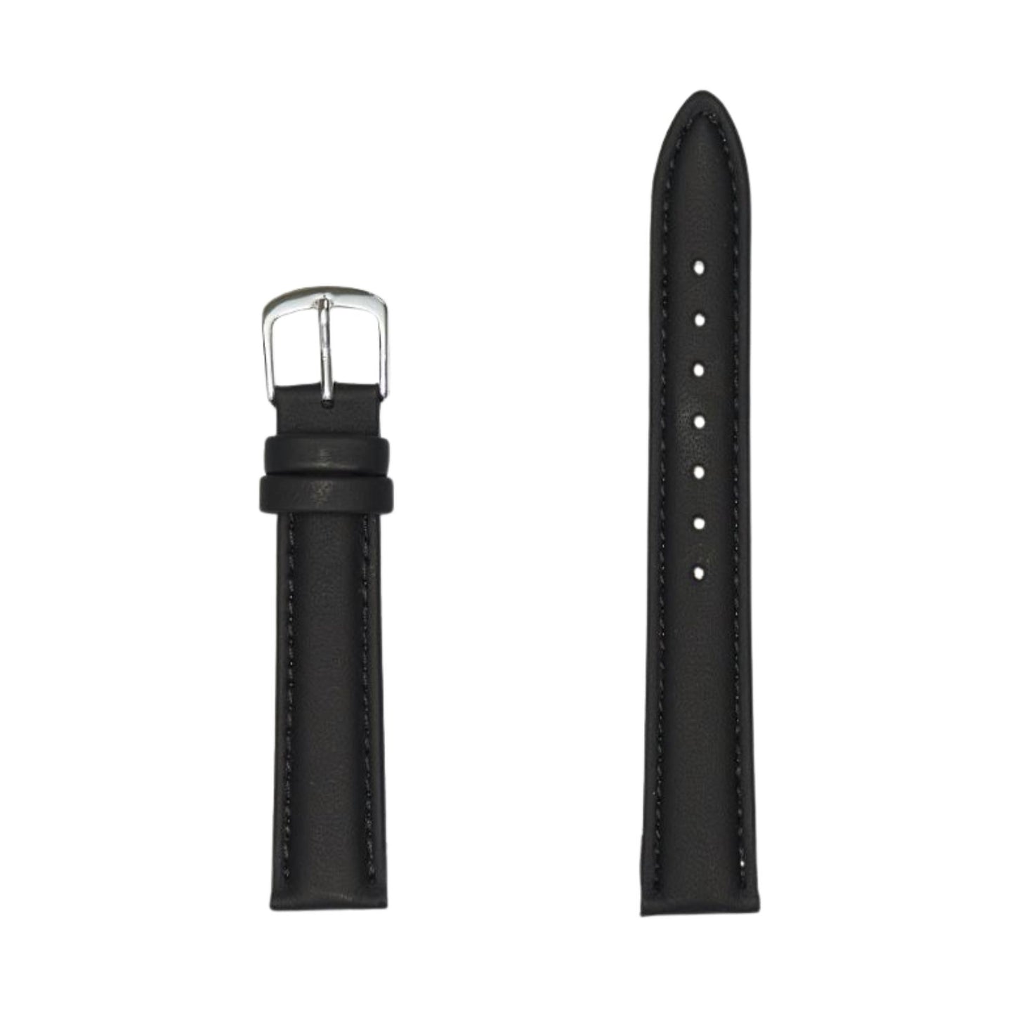 Rolland's Design 18Mm Black Leather Watch Strap