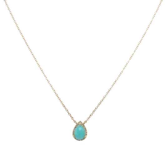 Shy Creation Amazonite & Diamond Necklace