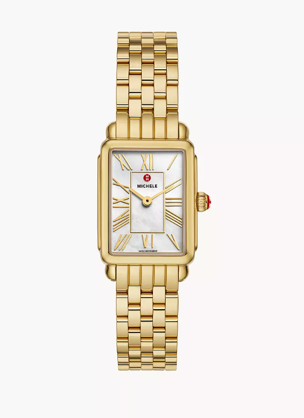 Michele Deco Park 18K Yellow Gold-Plated Watch