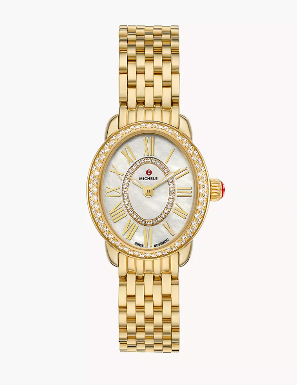 Michele Serein Oval Diamond Watch