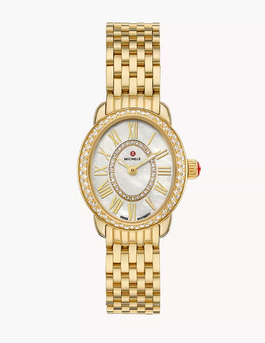 Michele Serein Oval Diamond Watch