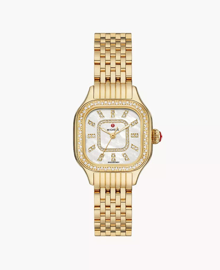 Michele Meggie 18K Yellow Gold-Plated Diamond Watch