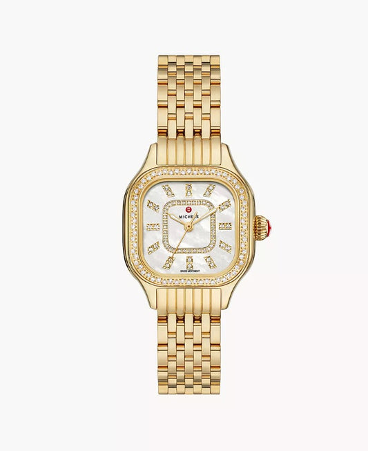 Michele Meggie 18K Yellow Gold-Plated Diamond Watch
