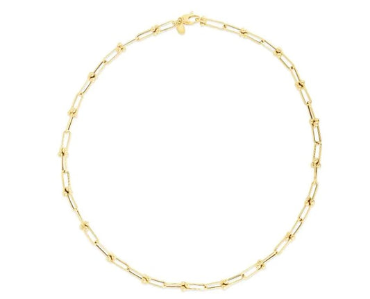 Rolland's Design 14K Yellow Gold Polished Paperclip Bead Bracelet