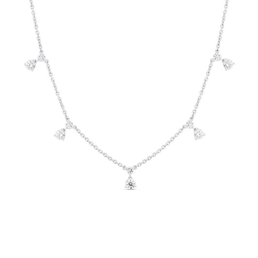 Roberto Coin Dangling Diamond Station Necklace