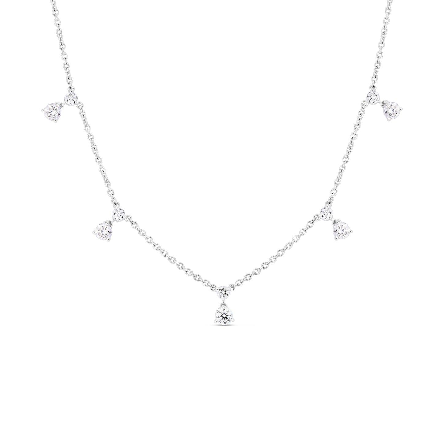 Roberto Coin Dangling Diamond Station Necklace
