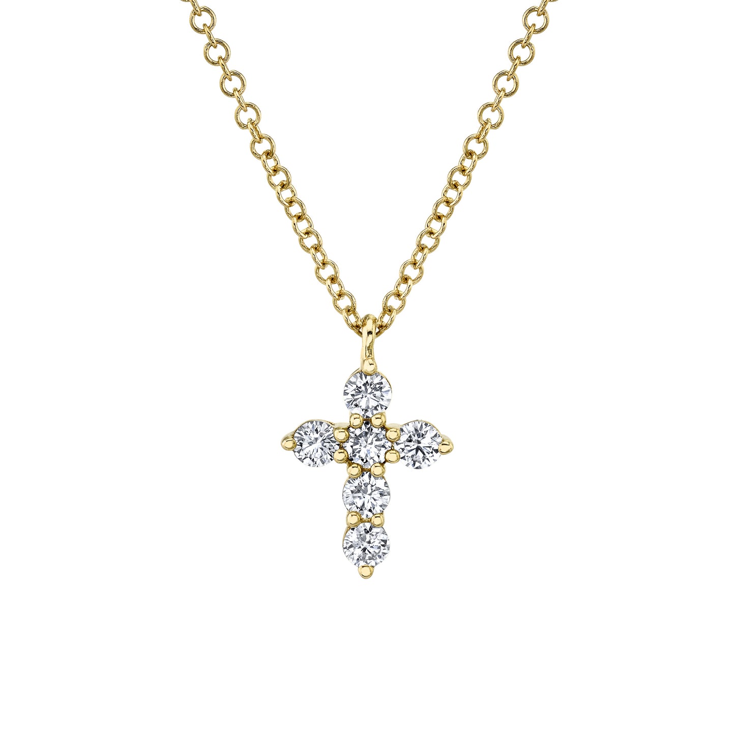 Shy Creation Diamond Cross Necklace