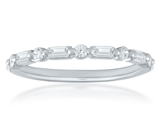 14K White Gold Diamonds Forever Fashion Band