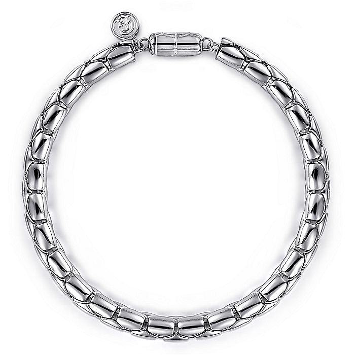 Gabriel Sterling Silver Tubular Chain Bracelet