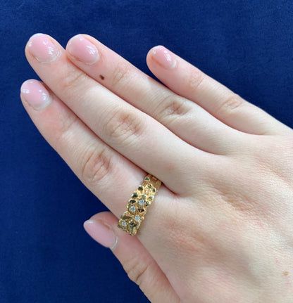 Estate 14K Diamond Nugget Ring