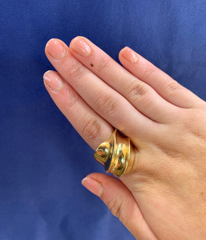 Estate 18K Gold WideTwist Ring