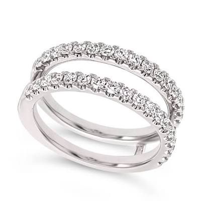 14K White Gold Diamonds Forever Straight Diamond Ring Jacket