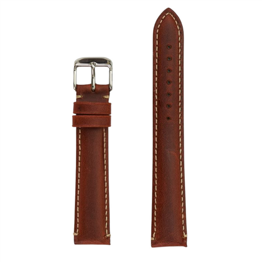 20Mm Chestnut Leather Watch Strap