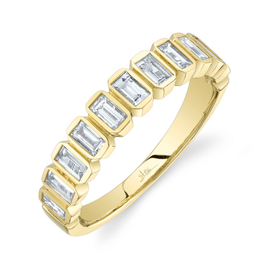 Shy Creation Diamond Baguette Band