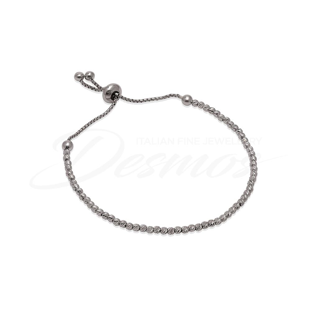 Desmos Sterling Silver Beaded Bracelet