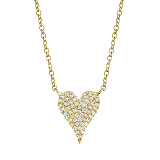 Shy 14Ky Diamond Heart Pendant