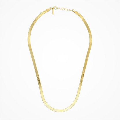Desmos Yellow Gold Herringbone Necklace
