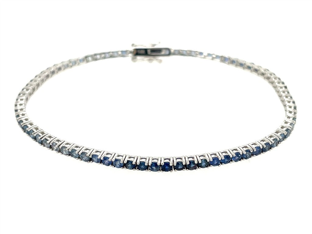 Dilamani 14K White Gold & Sapphire Tennis Bracelet