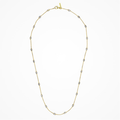 Desmos 18K Yellow Gold Plated Diamond Necklace